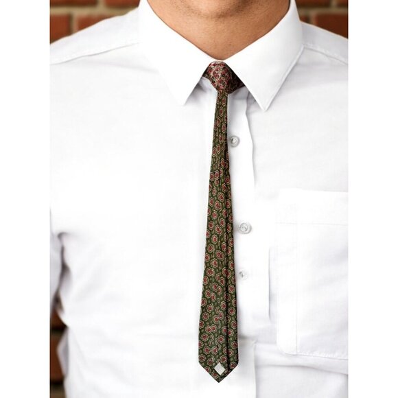 Vintage 1970s Italian 100% Silk Tie—Vismara 1880 Milano - Picture 9 of 9